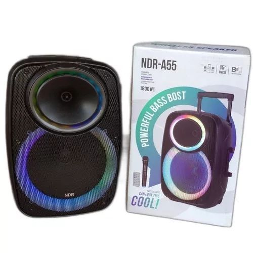 Профессиональная Bluetooth колонкa NDR-A55 15-дюймовая с беспроводным микрофоном 712051 фото