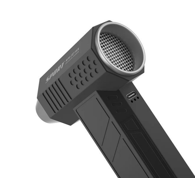 Мини-турбо вентилятор пылесос Crossgun 12V 1500мАч 120000об/мин для чистки ноутбуков (Черный) 703872 фото