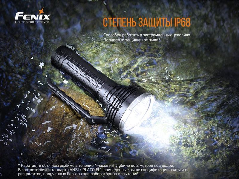 Пошуковий ручний ліхтар Fenix LR80R 18000лм Type-C (Чорний) 703354 фото