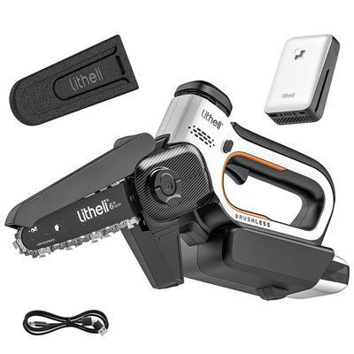 Мини-пила аккумуляторная Litheli бесщеточная питание от павербанка + Power Bank Litheli 20000mAh 45W 2А 718473 фото