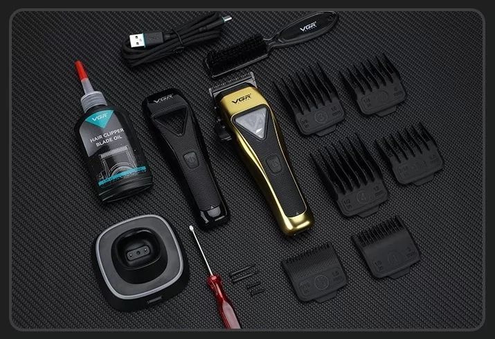 Профессиональная машинка для стрижки VGR V-015 Pro 7Вт 2500 мАч с насадками 718112 фото