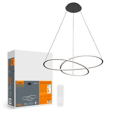 Потолочный LED светильник VIDEX DECORA |110W, 2700-6000K, 220V| Черный VL-CLD-989-BK MX-67990 фото