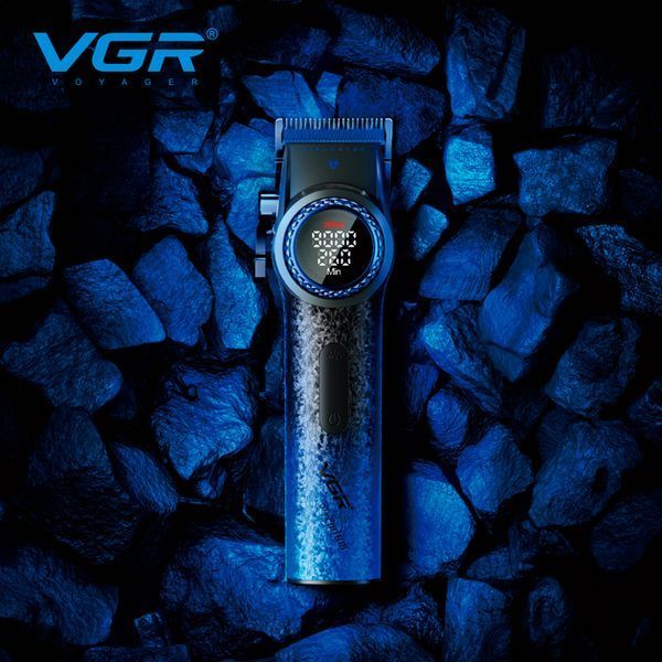 Машинка для стрижки VGR V-001 Blue (10 насадок) 4600 mAh LED дисплей 718759 фото