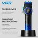 Машинка для стрижки VGR V-001 Blue (10 насадок) 4600 mAh LED дисплей 718759 фото 4