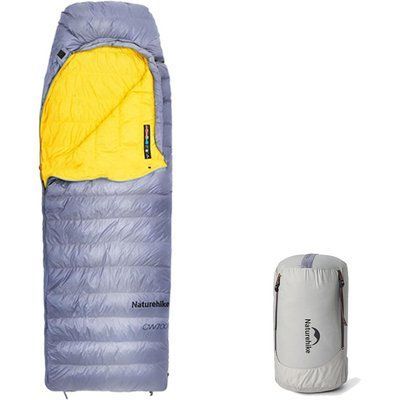 Спальный мешок с натуральным пухом Naturehike CW700 CNK2450WS048 Желто-серый М 7189381 фото