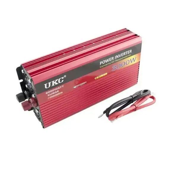 Інвертор перетворювач напруги UKC AR-3000M BR-3000M 12V-220 V 3000 W синусоїдний 719081 фото
