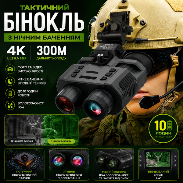 Окуляри нічного бачення NV8000 3D цифровий бінокль із кріпленням FMA L4G24 та картою 64 Гб 0023556 фото