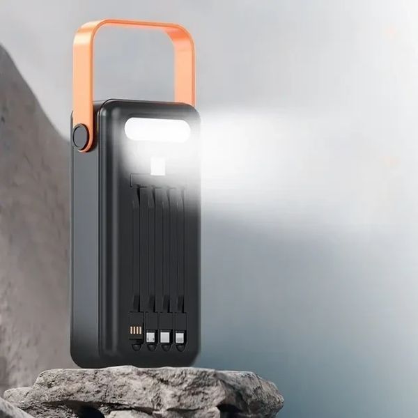 Портативна батарея зовнішня повербанк Power Bank 120000 mAh із сонячною панеллю та ліхтариком YM-639CX 2053471 фото