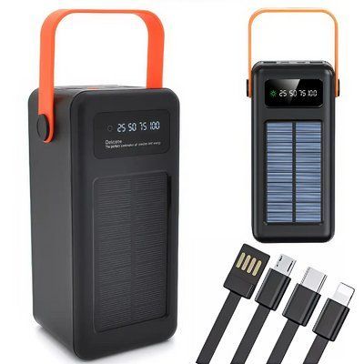 Портативное зарядное устройство с солнечной панелью Power Bank YM-639 CX Внешний аккумулятор на 120000 mAh NYM639 фото
