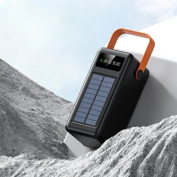 Портативное зарядное устройство с солнечной панелью Power Bank YM-639 CX Внешний аккумулятор на 120000 mAh NYM639 фото