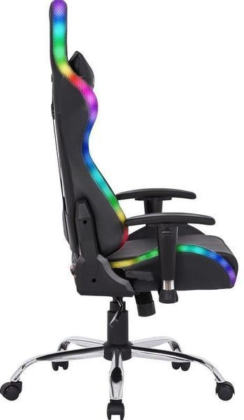 Геймерское кресло Defender Ultimate полиуритановое с RGB подсветкой (Черное) 703235 фото