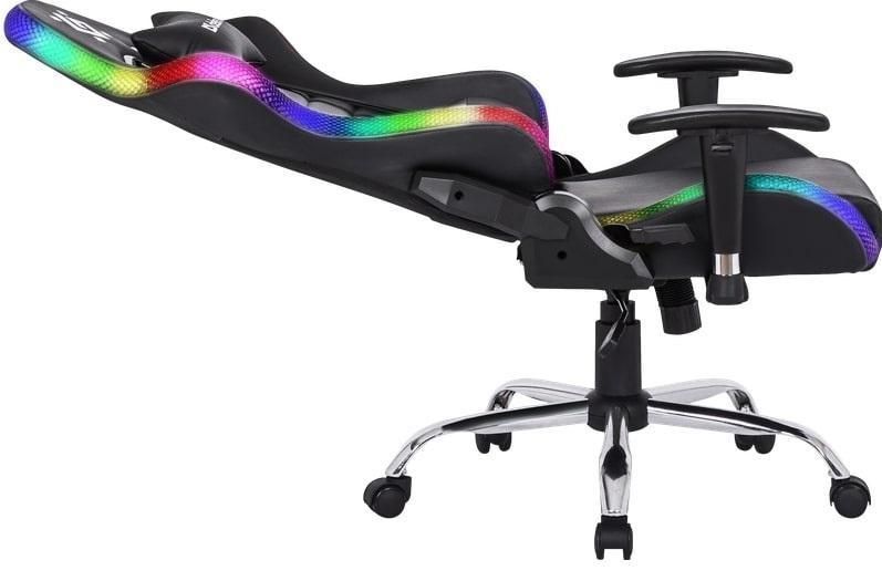 Геймерское кресло Defender Ultimate полиуритановое с RGB подсветкой (Черное) 703235 фото