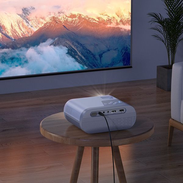 Беспроводной WiFi/Bluetooth проектор HOCO DT2 |1280*720P| Серо-белый 11706 фото