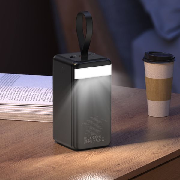Павербанк PowerBank зі швидкою зарядкою HOCO J123D 90000mAh |3USB/Type-C, QC22.5W+PD20W| Чорний 10900 фото
