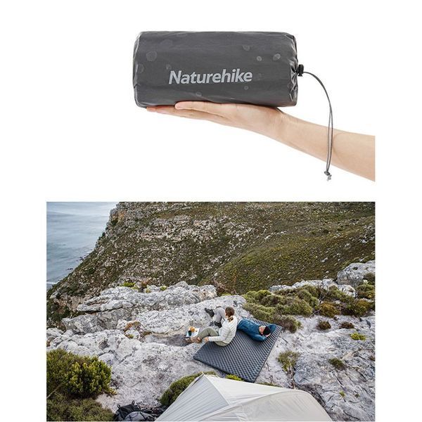 Матрац надувний надлегкий Naturehike CNH22DZ018 з мішком для надування прямокутний 196 см (Чорний) 719045 фото