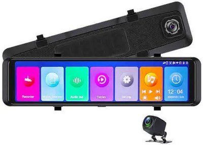 Зеркало видеорегистратор DVR C109 10.26" 2k (2 камеры) Wi-Fi Bluetooth AUX Android Auto CarPlay 712959 фото
