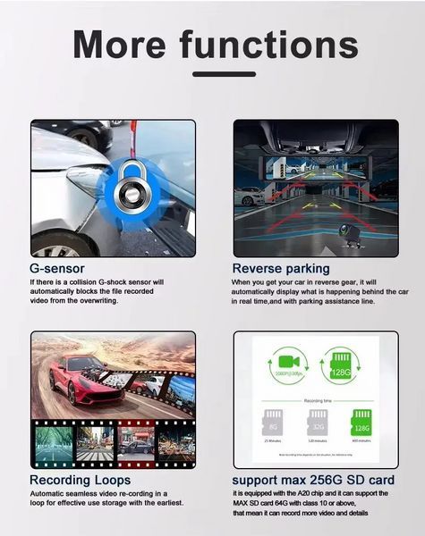 Зеркало видеорегистратор DVR C109 10.26" 2k (2 камеры) Wi-Fi Bluetooth AUX Android Auto CarPlay 712959 фото