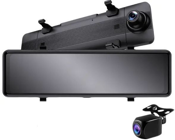Зеркало видеорегистратор DVR C109 10.26" 2k (2 камеры) Wi-Fi Bluetooth AUX Android Auto CarPlay 712959 фото