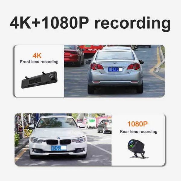 Зеркало видеорегистратор DVR C109 10.26" 2k (2 камеры) Wi-Fi Bluetooth AUX Android Auto CarPlay 712959 фото