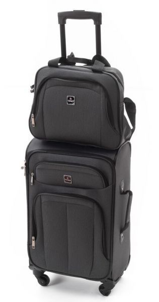 Набор дорожных чемоданов текстиль 3шт + сумка и органайзер TAG R30948-Grey R30948-Grey фото
