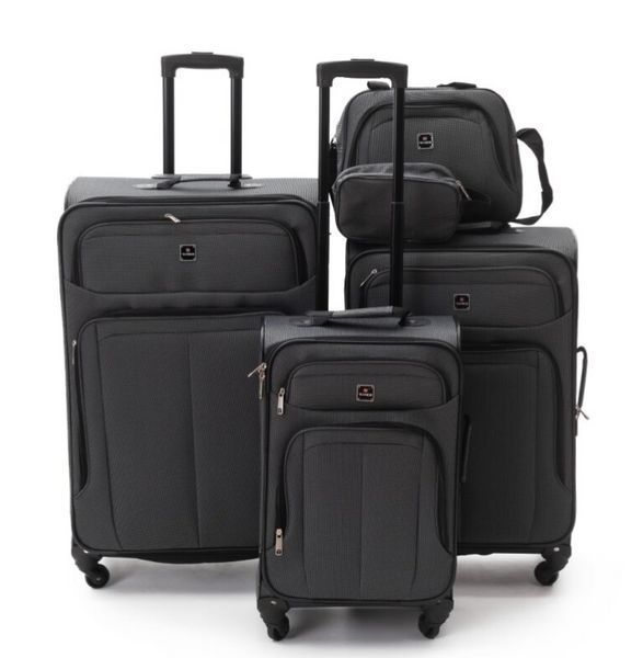 Набор дорожных чемоданов текстиль 3шт + сумка и органайзер TAG R30948-Grey R30948-Grey фото