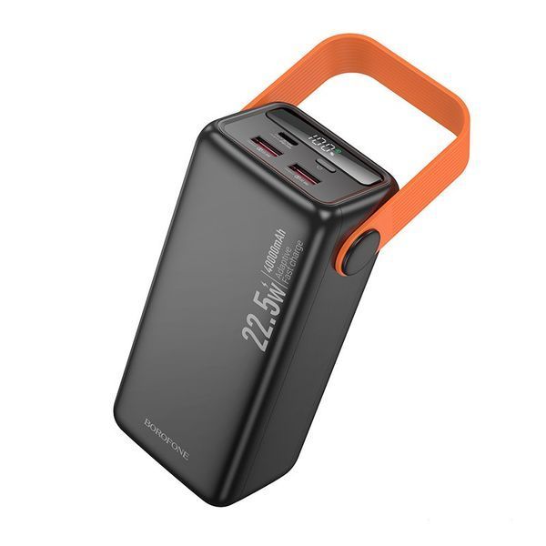 Павербанк зі швидкою зарядкою 22.5W та ліхтарем 40000mAh BOROFONE BJ66 |2USB/1Type-C| Чорний 11775 фото