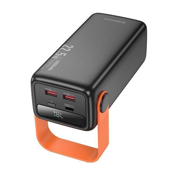 Павербанк зі швидкою зарядкою 22.5W та ліхтарем 40000mAh BOROFONE BJ66 |2USB/1Type-C| Чорний 11775 фото