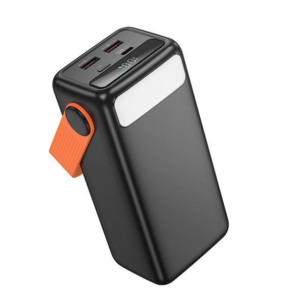 Павербанк зі швидкою зарядкою 22.5W та ліхтарем 40000mAh BOROFONE BJ66 |2USB/1Type-C| Чорний 11775 фото